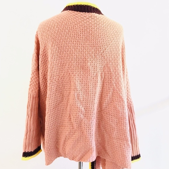 Umgee | Knit Oversized Loose Sweater Draped Open Front Cardigan Preppy - Picture 10 of 11